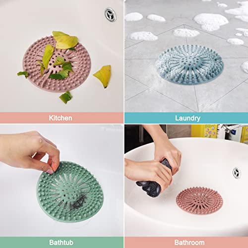 Hair Catcher Shower Drain Durable Silicone Hair Stopper Shower Dra...