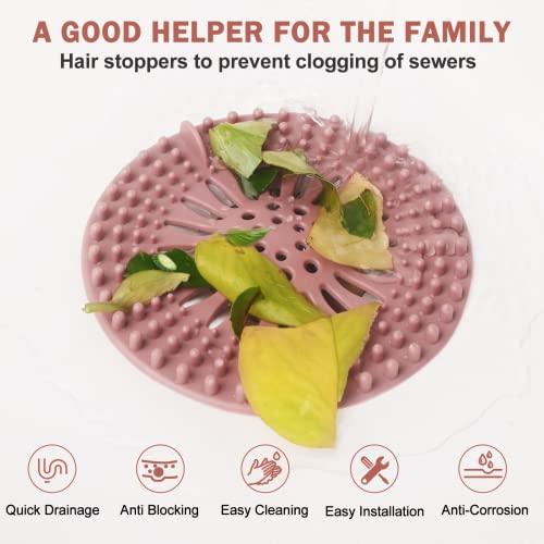 Hair Catcher Shower Drain Durable Silicone Hair Stopper Shower Dra...