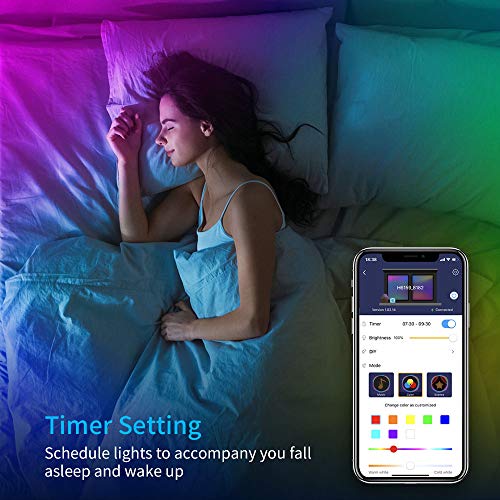 Govee 32.8ft LED Strip Lights Works with Alexa Google Home, Wirele...