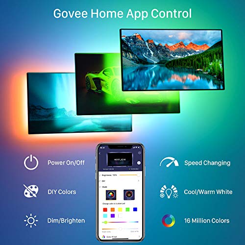 TV LED Backlight, Govee USB LED Strip Lights for 40-60 inch TV PC ...