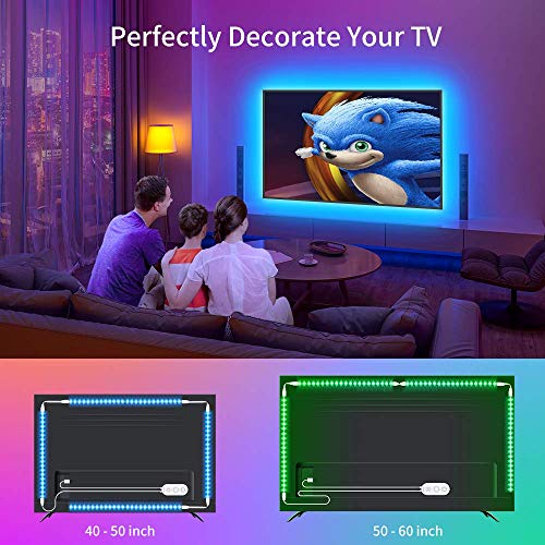 TV LED Backlight, Govee USB LED Strip Lights for 40-60 inch TV PC ...
