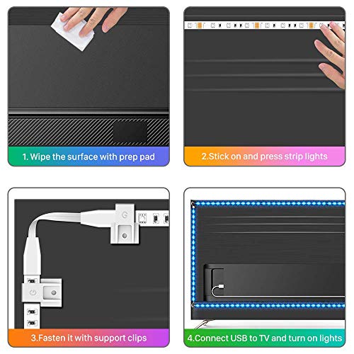 TV LED Backlight, Govee USB LED Strip Lights for 40-60 inch TV PC ...