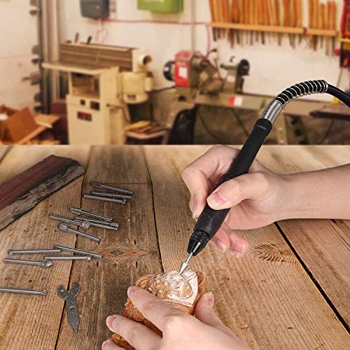 GOXAWEE Rotary Tool Kit with MultiPro Keyless Chuck and Flex Shaft...