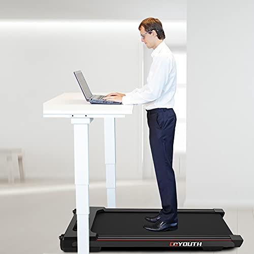 GOYOUTH 2 in 1 Under Desk Electric Treadmill Motorized Exercise Ma...