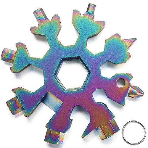 GOYOYO 18-in-1 Snowflake Multitool, Standard Stainless Steel Snowf...