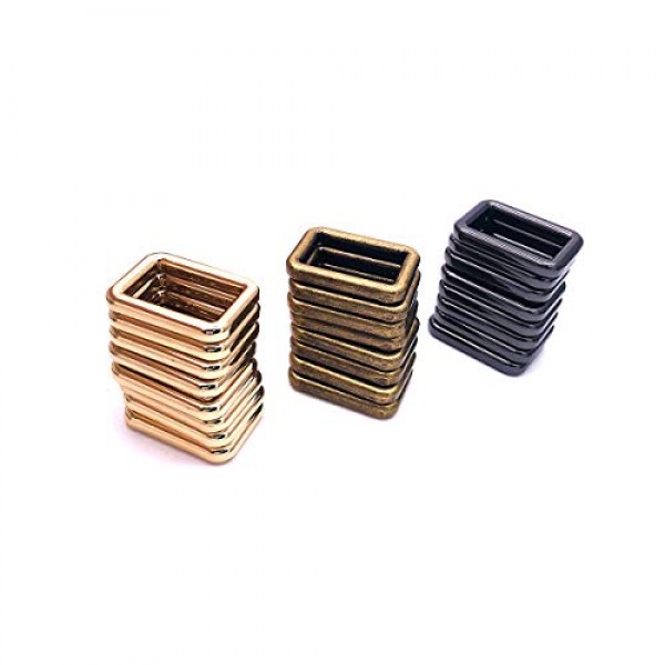 Goyunwell Metal Rectangle Ring Buckles Assorted Colors Webbing Str...