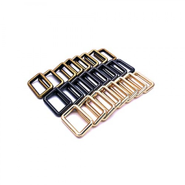 Goyunwell Metal Rectangle Ring Buckles Assorted Colors Webbing Str...