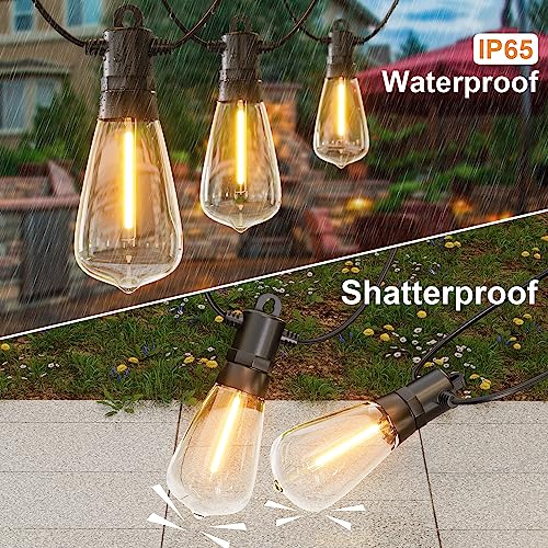 GPATIO Outdoor LED String Lights, 100FT2PACK*50FT Patio Lights w...