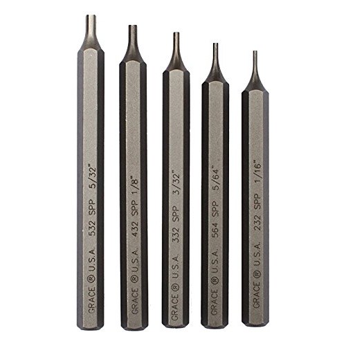 Grace USA - Starter Short Pin Punch Set - 5 Piece Punch Set - GRSP...