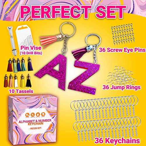 Graceduck Alphabet Epoxy Resin Silicone Molds - Number Letter Neck...