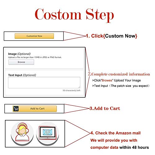 Custom Design Embroidery Patches Any Size Any Logo Personality DIY...