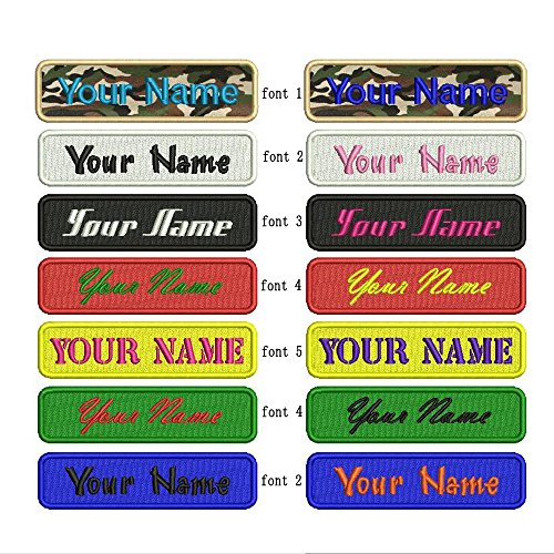 Custom Embroidery Military Number Name Patch, 3 Size 4”Width x 1”,...