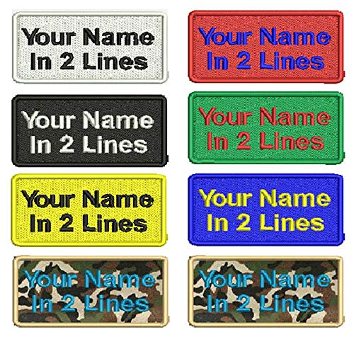 Custom Embroidery Name Patches 3 1/2W x 2H Personalized Military...