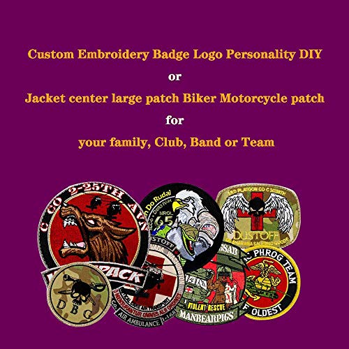 Custom Patch Vest Biker Motorcycle Rocker Name Patches Green on B...