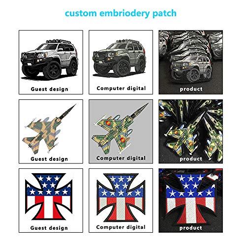 Graceful life Custom Embroidery Name Patches,2 Pieces Personalized...