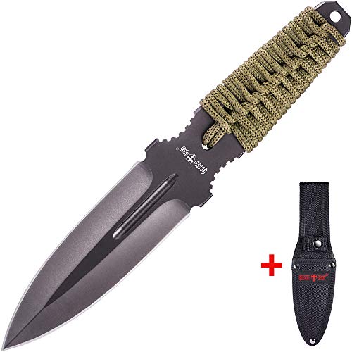 Grand Way Throwing Ninja Knife Paracord Handle - Real Fixed Blade ...