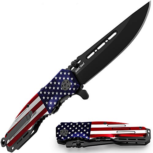 Spring Assisted Knife - Pocket Folding Knife - Military Style - Bo...