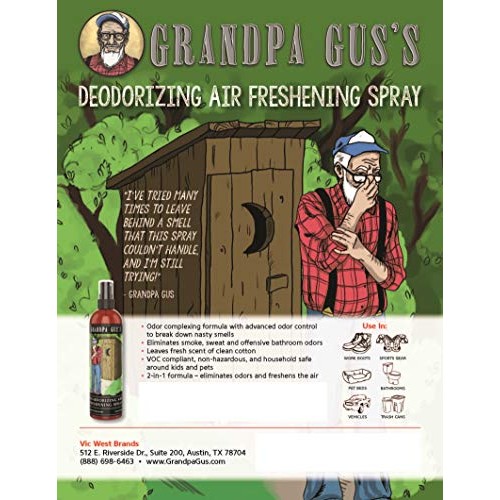 Grandpa Guss Deodorizing Air Freshening Spray, Deodorizer for Sho...