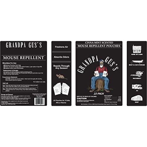 Grandpa Guss Extra-Strength Mouse Repellent, Cinnamon/Peppermint ...