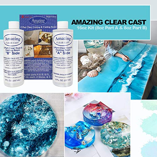 Amazing Clear Cast Resin Epoxy by Alumilite, 20x Disposable Plasti...