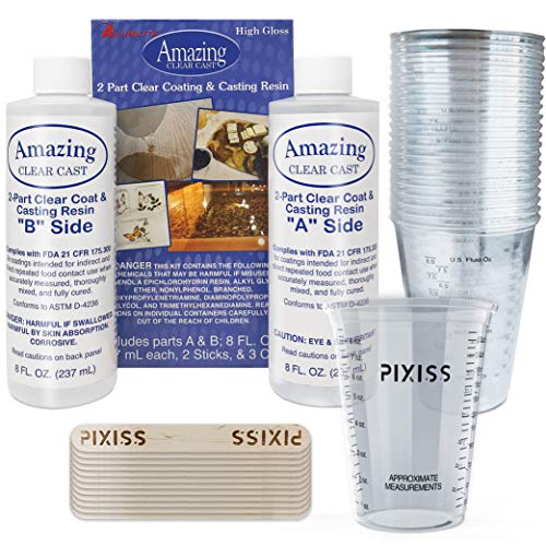 Amazing Clear Cast Resin Epoxy by Alumilite, 20x Disposable Plasti...