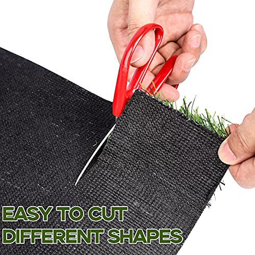 GRASSCLUB Grass Squares 4 Pack 12 x 12 Fake Grass Turf Patch f...