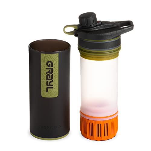 GRAYL GeoPress 24 oz Water Purifier Bottle - Filter for Hiking, Ca...