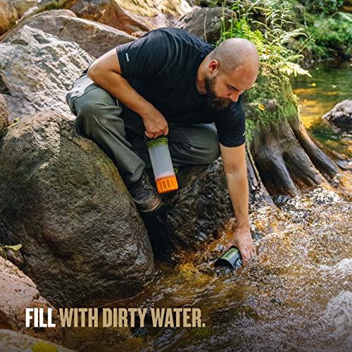 GRAYL GeoPress 24 oz Water Purifier Bottle - Filter for Hiking, Ca...