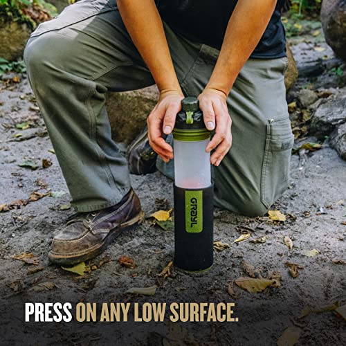 GRAYL GeoPress 24 oz Water Purifier Bottle - Filter for Hiking, Ca...