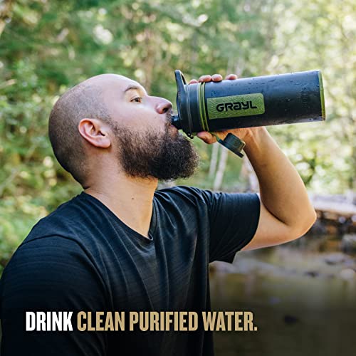 GRAYL GeoPress 24 oz Water Purifier Bottle - Filter for Hiking, Ca...