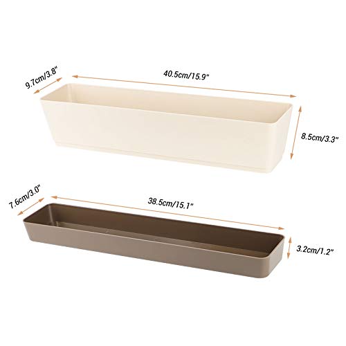 Indoor Windowsill Planter Boxes, Greaner 6 Pack 16 x3.8 Inch Recta...