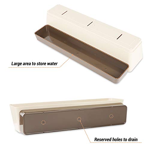 Indoor Windowsill Planter Boxes, Greaner 6 Pack 16 x3.8 Inch Recta...