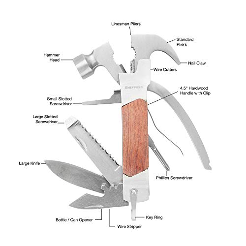 Sheffield 12913 Premium 14-in-1 Hammer Tool