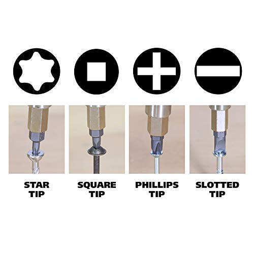GreatNeck SD11RC 11 in 1 Screwdriver and Nut Driver Set, Multi-Bit...