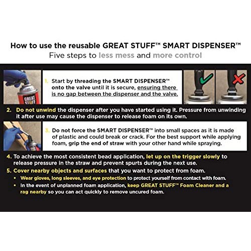 Great Stuff 99108240 2 PK Smart Dispenser Sealant, Gray