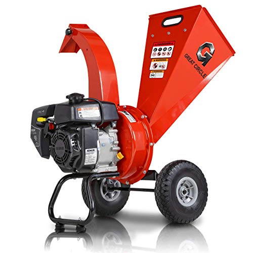 GreatCircleUSA Mini Wood Chipper Shredder Mulcher Kohler Engine 6....