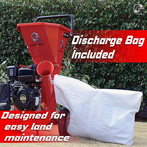 GreatCircleUSA Wood Chipper Shredder Mulcher Heavy Duty 212cc Gas ...