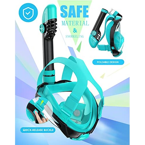 Greatever G2 Full Face Snorkel Mask with Latest Dry Top System,Fol...