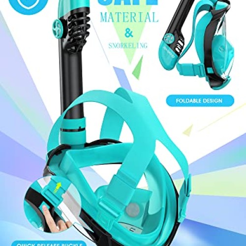 Greatever G2 Full Face Snorkel Mask with Latest Dry Top System,Fol...