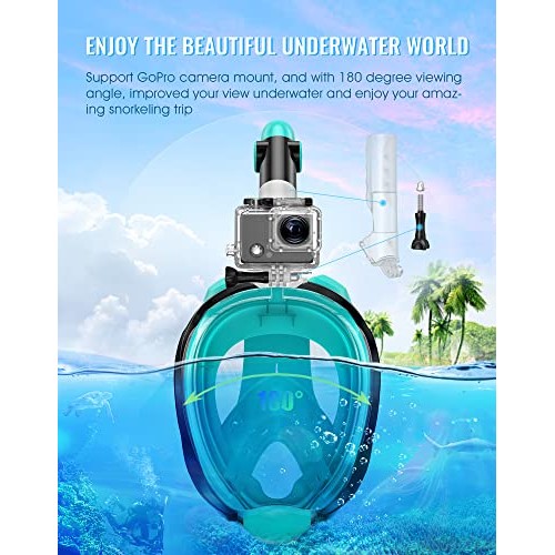Greatever G2 Full Face Snorkel Mask with Latest Dry Top System,Fol...