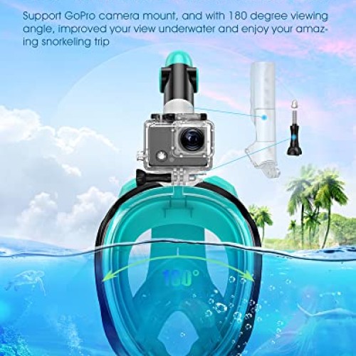 Greatever G2 Full Face Snorkel Mask with Latest Dry Top System,Fol...