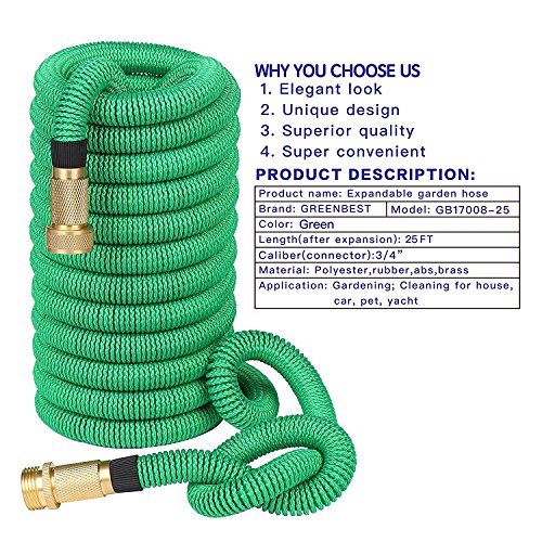 Greenbest Garden Hose No Kinks Farm Hose Water Hose 50 Feet for Wa...