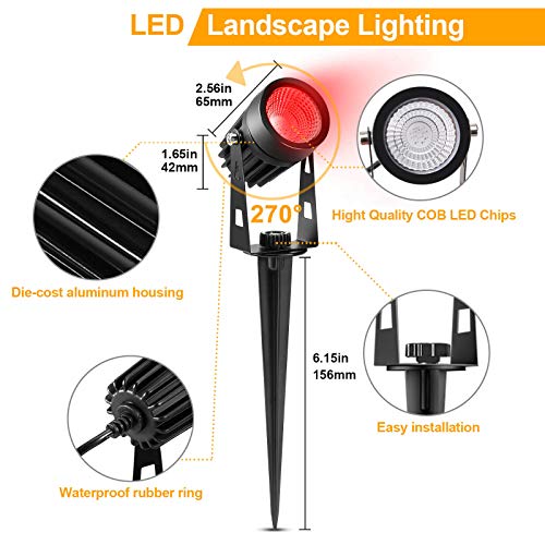 GreenClick RGB LED Landscape Lighting Low Voltage 6-in-1 with Remo...
