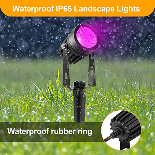 GreenClick RGB LED Landscape Lighting Low Voltage 6-in-1 with Remo...