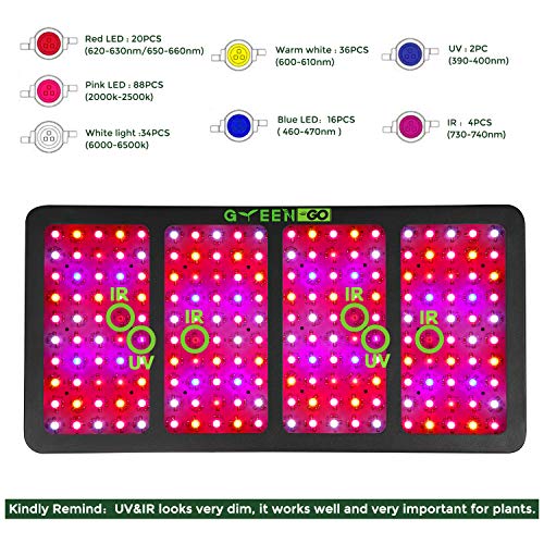 2000W LED Grow Light Full Spectrum with Veg&Bloom Switch,GREENGO T...