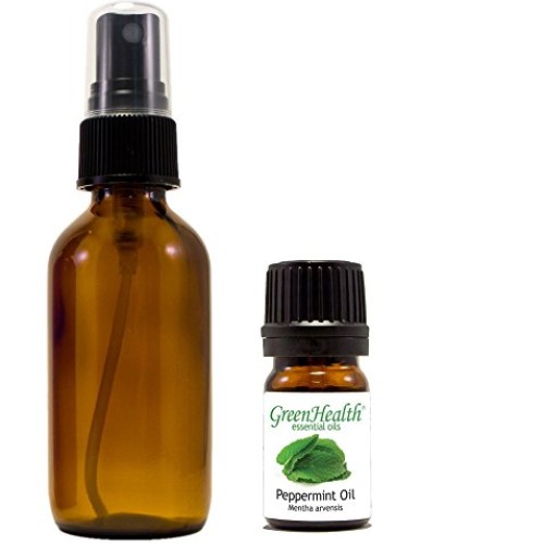 2 Oz Amber Boston Round Glass Bottle with Black Fine Mist Sprayer ...