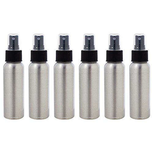 4oz Aluminum Fine Mist Spray/Atomizer Bottles: 6-Pack, 5ml Greenhe...