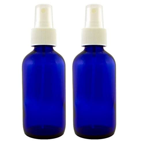 Blue Glass Spray Misters - 2 Bottles - 4oz Refillable Bottle is Gr...