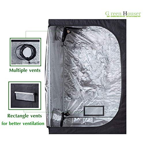 GreenHouser High Reflective Grow Tent Indoor Grow Room for Plantin...
