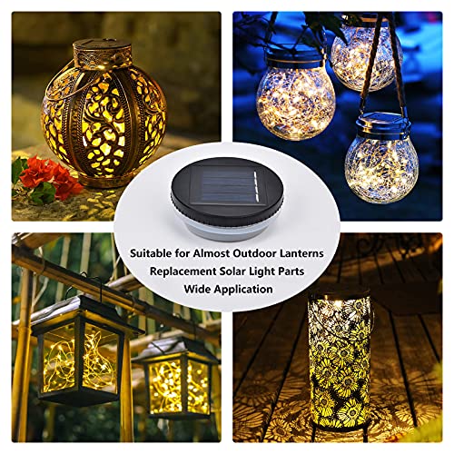 6 Packs of Mason Jar Lights, with 4 Warm White Solar Lights Lids a...
